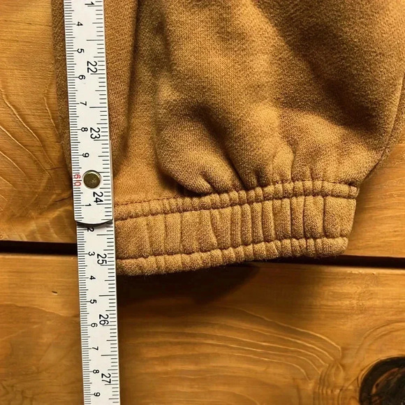 Ferme’ sweatpants women’s Md pockets drawstring thick soft camel loungewear Y2K - Picture 4 of 10